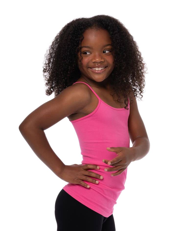 “The Everyday Essential” 🖤 Black Girls Spaghetti Strap Layering Cami (Girls One Size 7-10) by Malibu Sugar