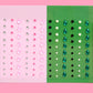 “As Long As Your Mine” 💚🩷 Wicked Pink Green Face Gem Set - 112 pcs, kids