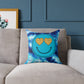 "Smile and Pass the Matzah" 🕯️ Passover Retro Smiley Pillow by CGO
