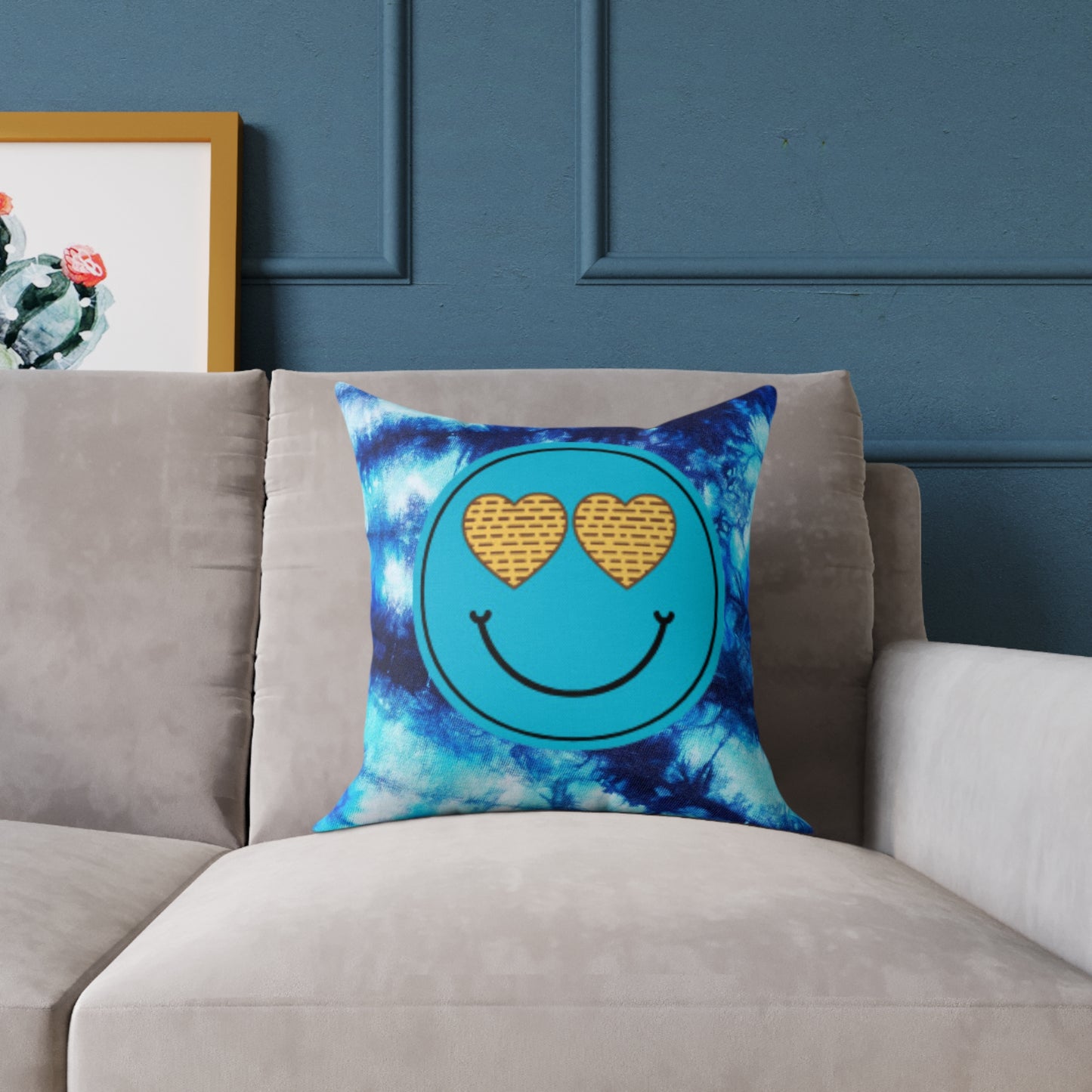 "Smile and Pass the Matzah" 🕯️ Passover Retro Smiley Pillow by CGO