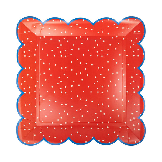 “Dot it Like It’s Hot” ♥️ Red Polka Dot 10" Paper Plate by My Minds Eye