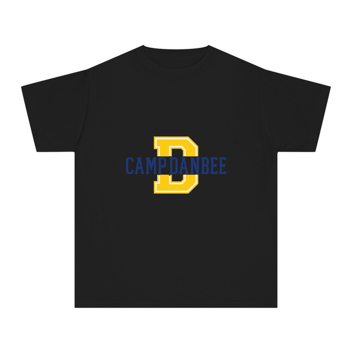 Youth T-Shirt — Camp Danbee Yellow Tee with Letter D