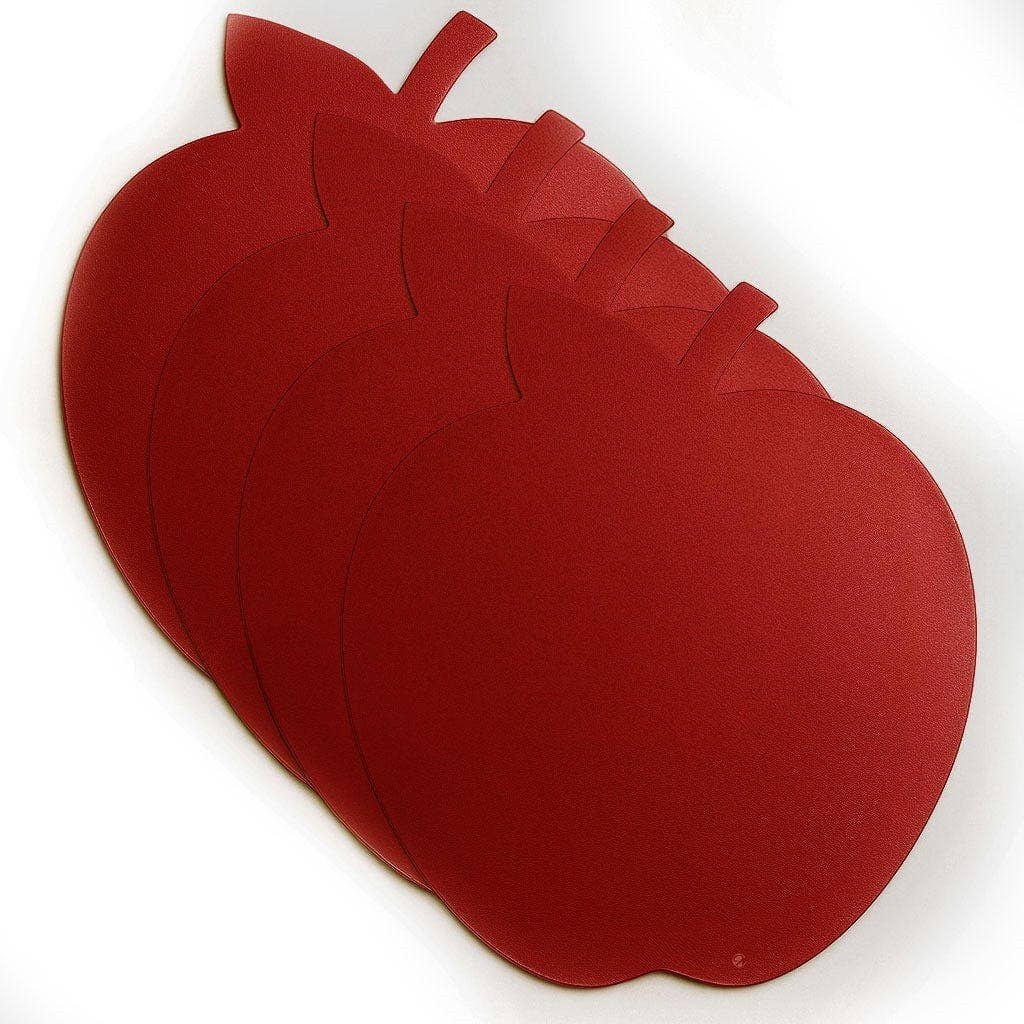 “Base Layer” 🍎 Faux Leather Apple Charger Plates by Waterdale Collection