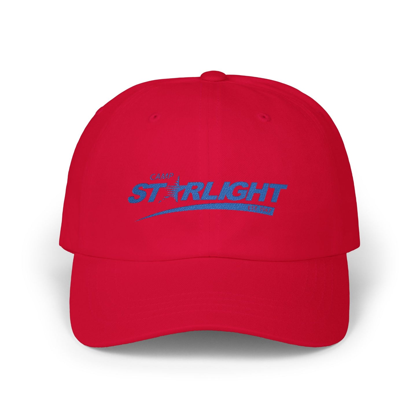 Camp Starlight Embroidered Dad Cap – Vintage Blue Logo Baseball Hat