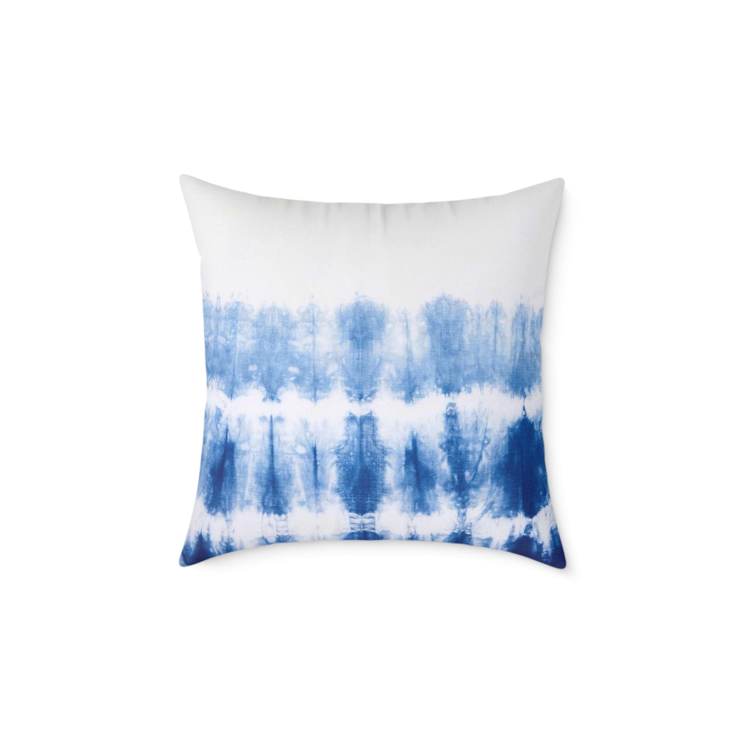 Ombre Blue Tie Dye Pillow made from durable poly canvas, featuring a unique tie dye design in shades of blue. Available in various sizes to add a splash of color and style to your home decor. Perfect for cozy relaxation.