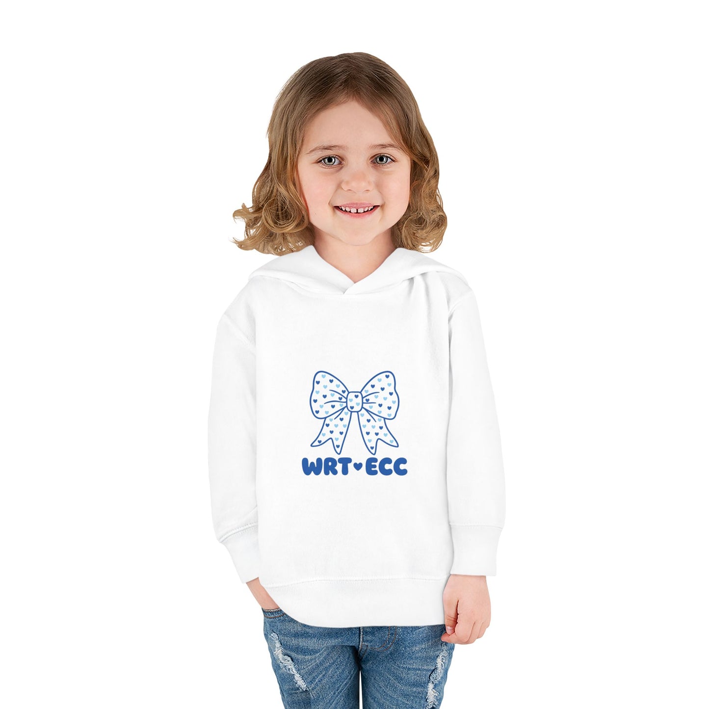 “Heart on Her Sleeve” 🎀 Heart-Filled Statement Bow WRT ECC Toddler Hoodie by CGO