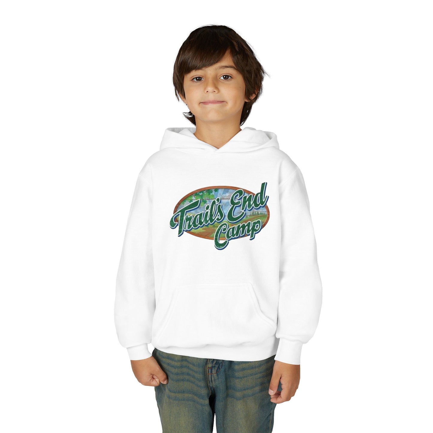 Youth Hoodie — Trails End Camp Retro Logo Sweatshirt
