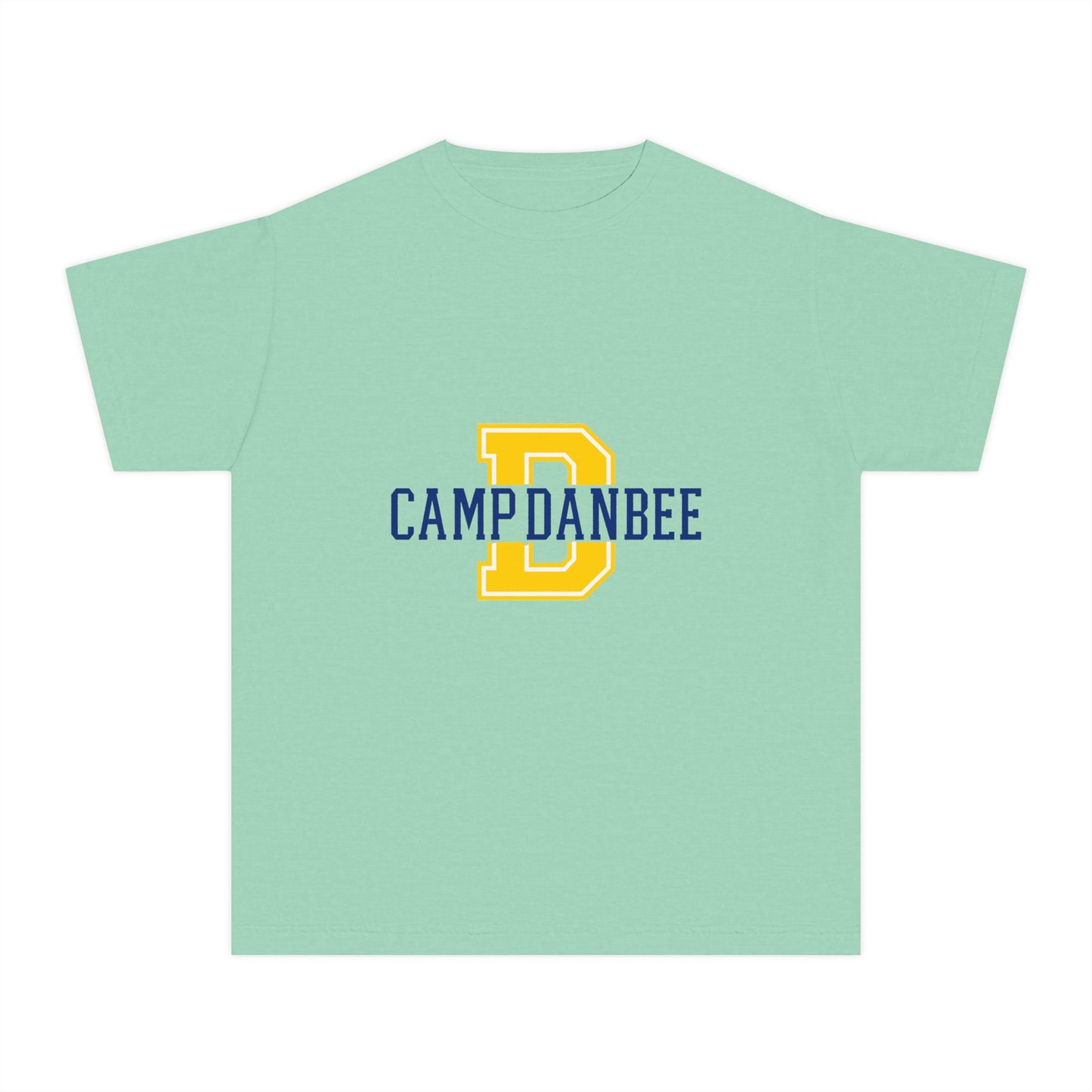 Youth T-Shirt — Camp Danbee Yellow Tee with Letter D