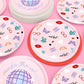 Cute lyric party plates in 2 fun designs