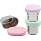 "Dip Switch" 🥕 Stainless Steel Dip Containers for Lunch (Set of 3) by WeeSprout
