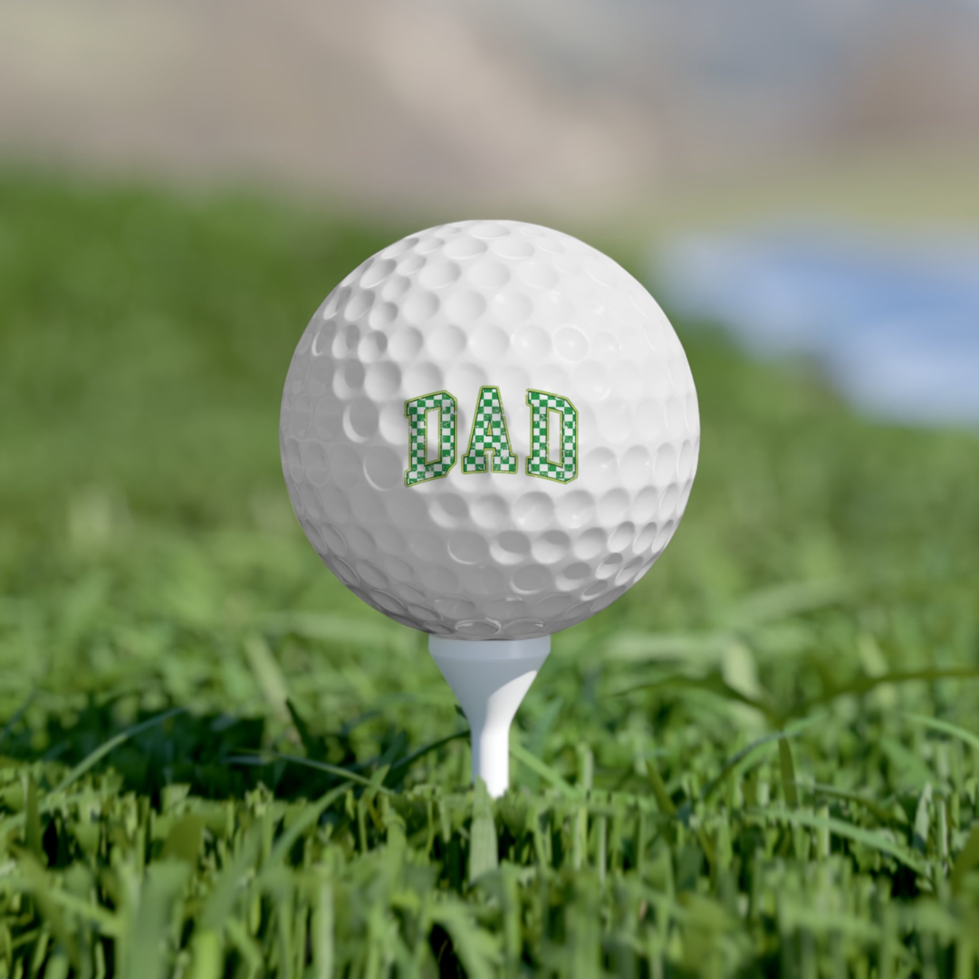 Personalized golf balls, 100% Surlyn cover, rubber/hard plastic core, 1.68" size, vivid custom designs, perfect for gifts or events, available in budget-friendly packs of 6, add your artwork, photos, or names, ideal for golfers looking for unique gear.