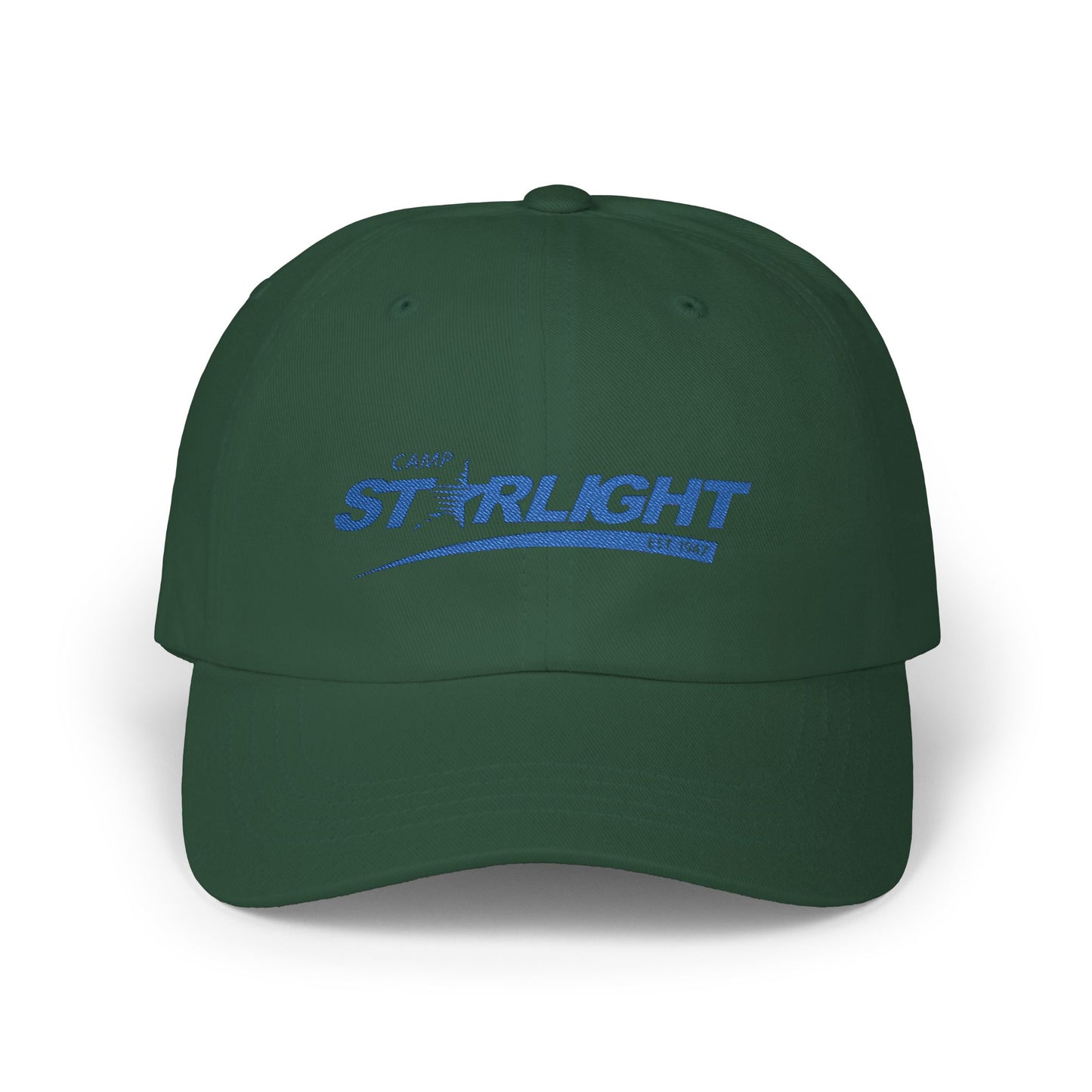 Camp Starlight Embroidered Dad Cap – Vintage Blue Logo Baseball Hat