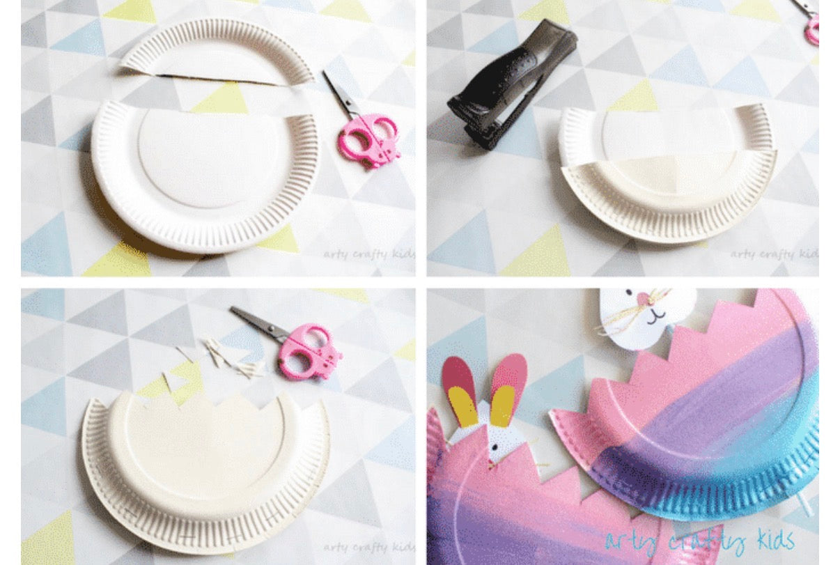 “Hatch & Hop Bunnies” Paper Plate Easter Surprise 🐰🥚 Easy Easter Classroom Craft Kit by Chief Gifting Officers