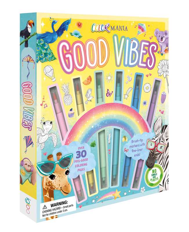 “Good Vibes Only” 🎨✨ Color Mania Coloring Set by Igloo Books