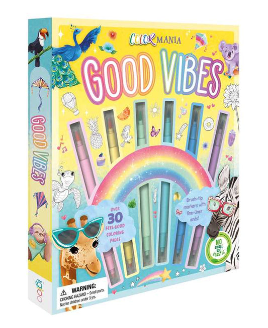 “Good Vibes Only” 🎨✨ Color Mania Coloring Set by Igloo Books