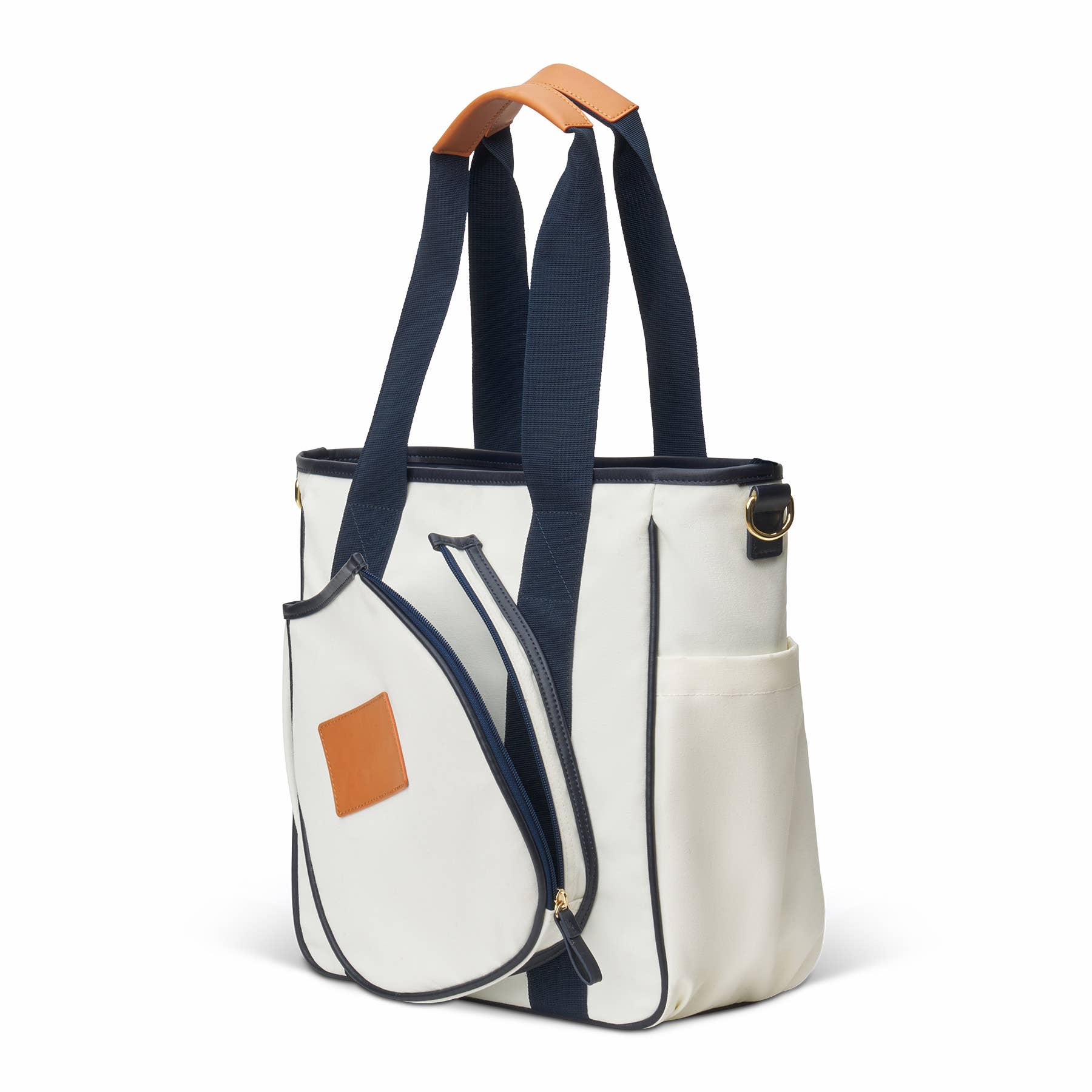 Jumbo pickleball tote bag with divider and hook