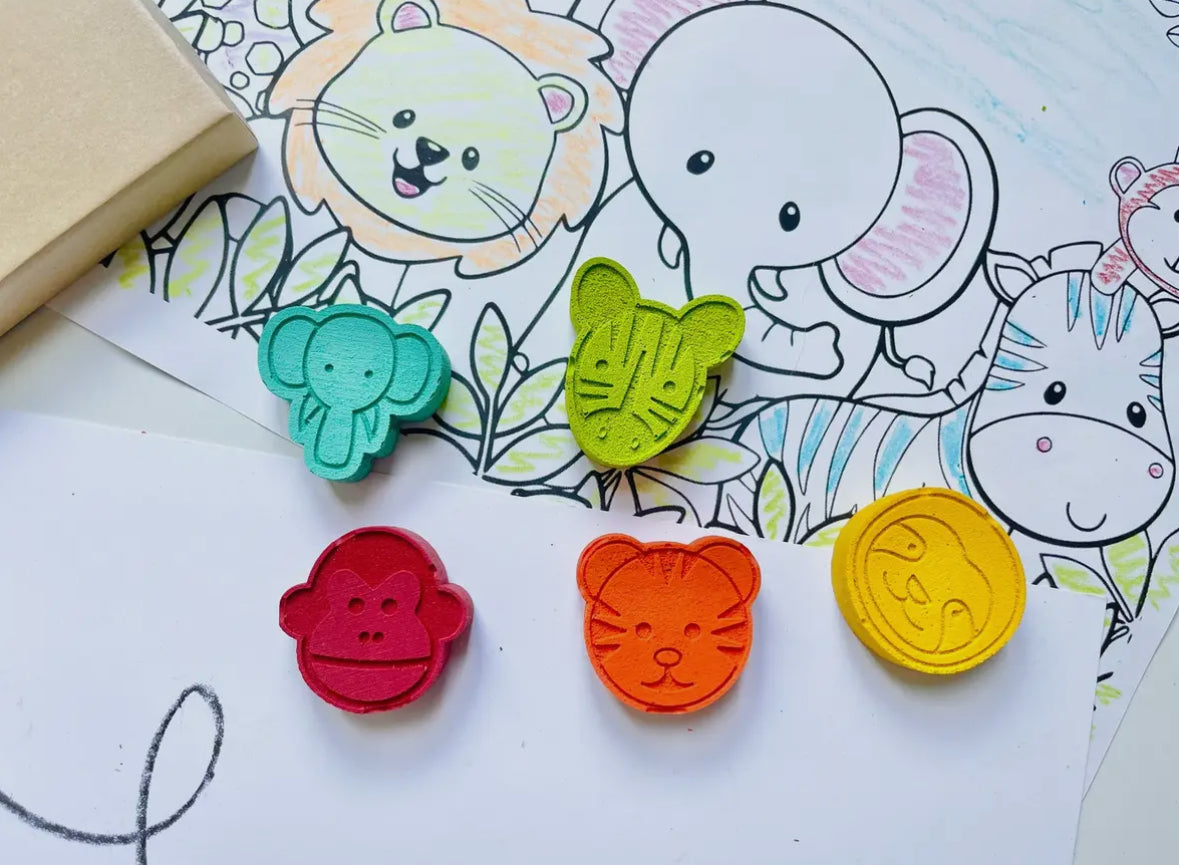 Kids Animal Themed Coloring and Activity Book with 79 pages of coloring, cutting, drawing tutorials, dot markers, and mazes. Perfect for ages 3-8, this interactive book is ideal as a party favor, birthday gift, or creative non-screen activity.