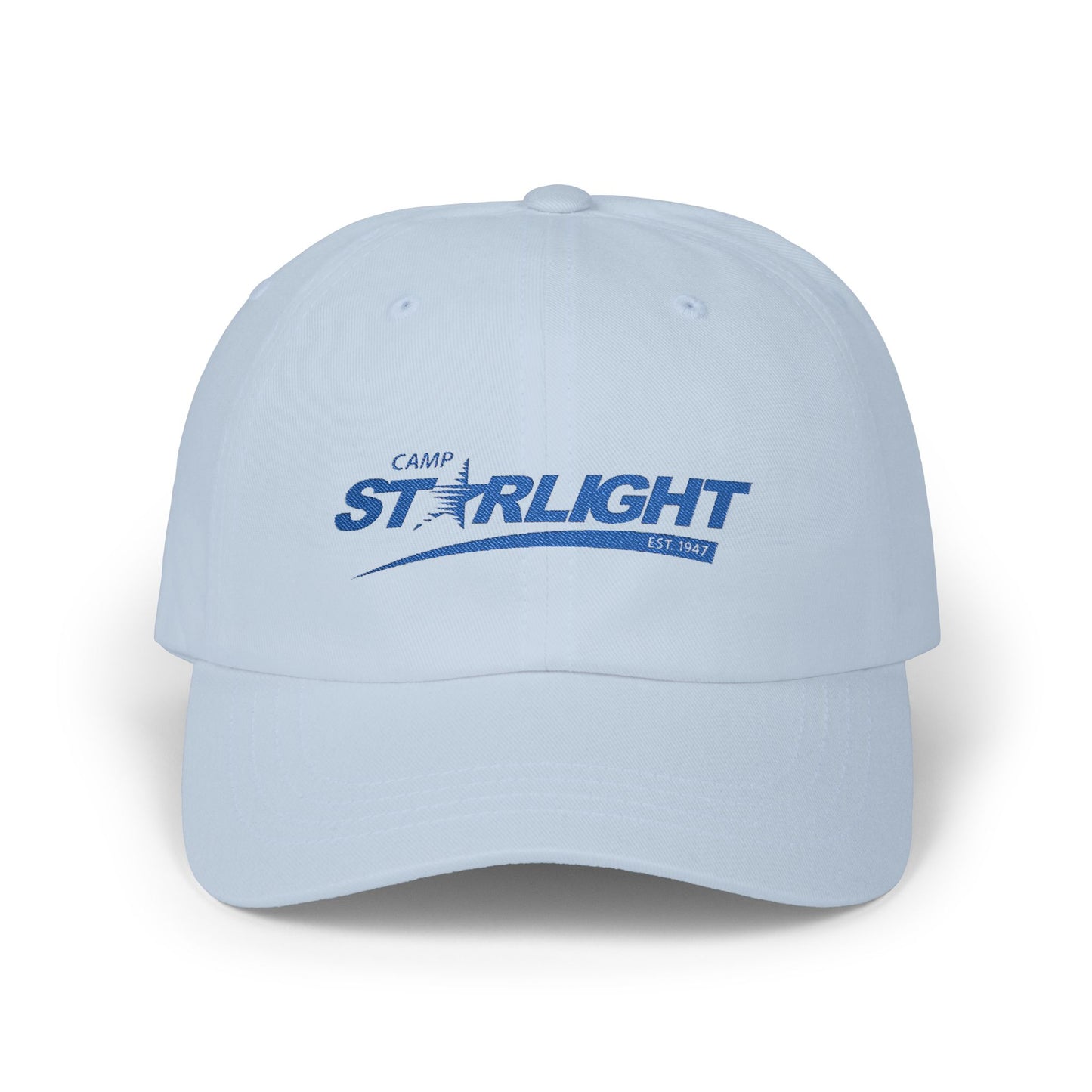 Camp Starlight Embroidered Dad Cap – Vintage Blue Logo Baseball Hat