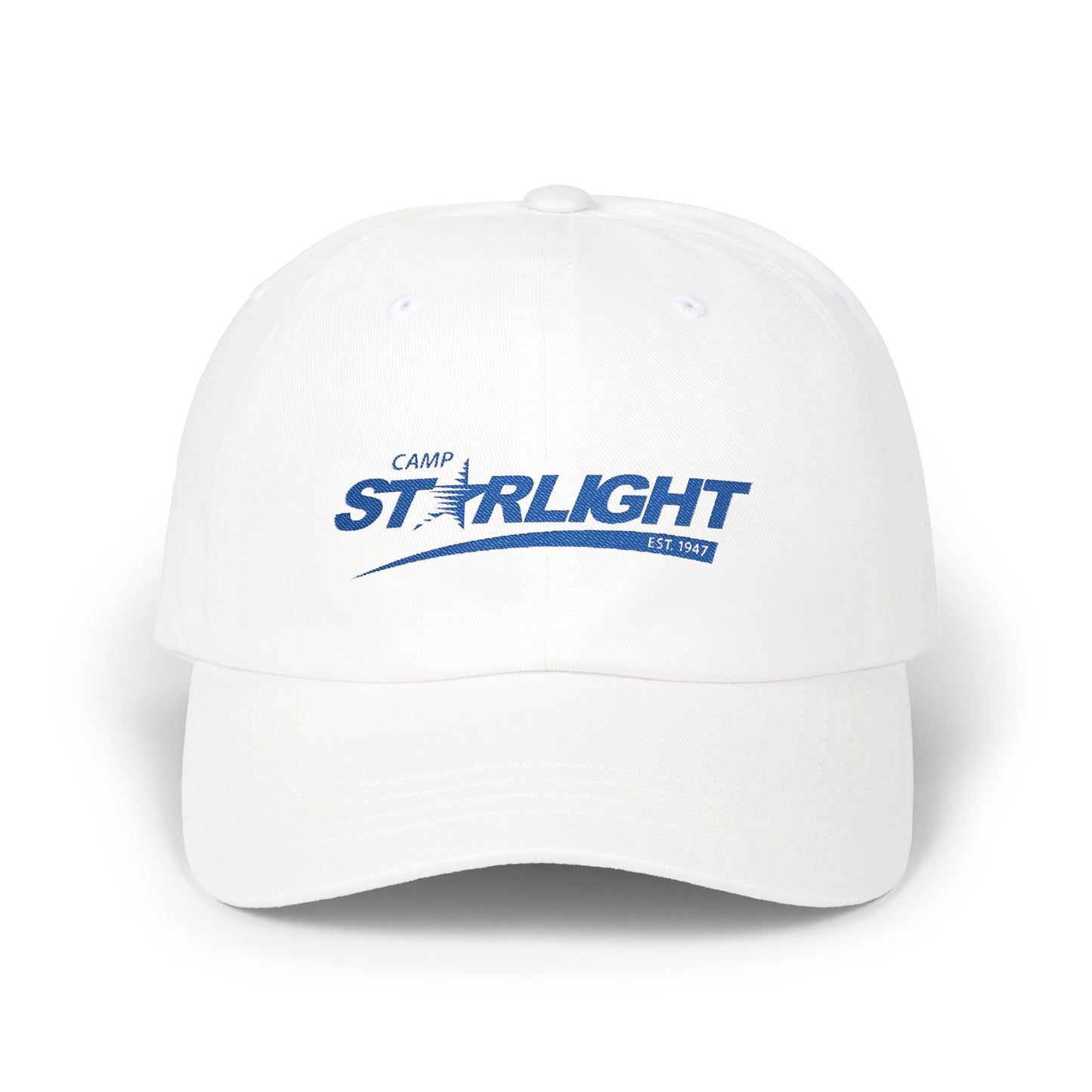 Camp Starlight Embroidered Dad Cap – Vintage Blue Logo Baseball Hat