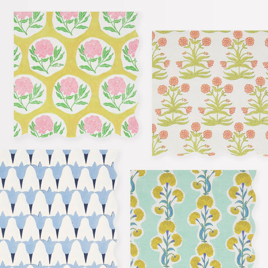 "Floral Folds" 🌸 Floral Large Napkins by Meri Meri