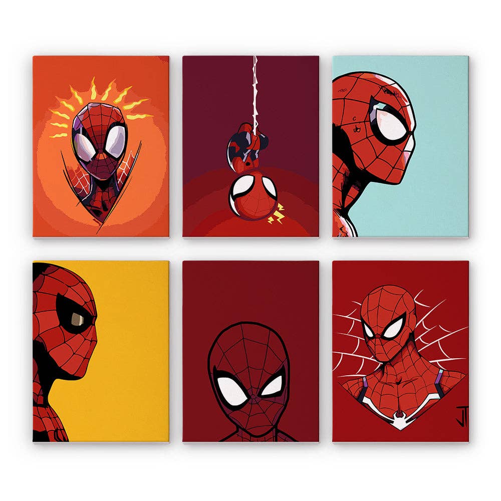 "Mini Avenger" 🦸 Superhero Mini Paint-by-Numbers 6-Pack by Paint Your Numbers