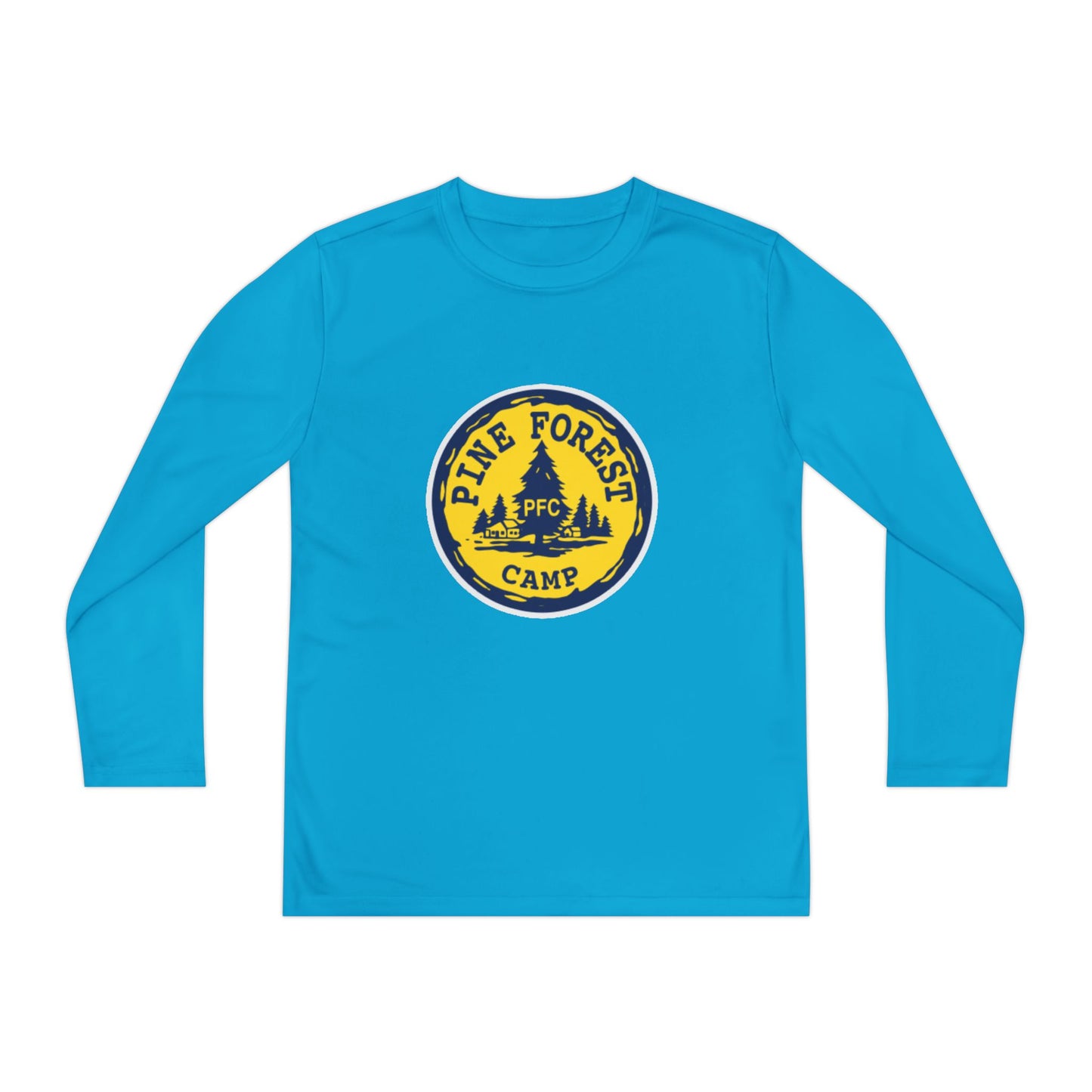 Youth Long Sleeve Tee - Pine Forest Camp Patch Design