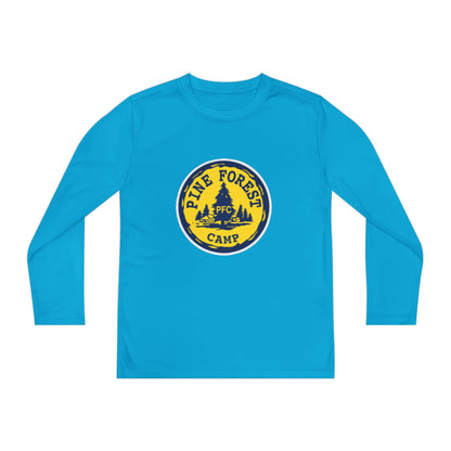 Youth Long Sleeve Tee - Pine Forest Camp Patch Design