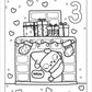 Advent calendar coloring pages for children