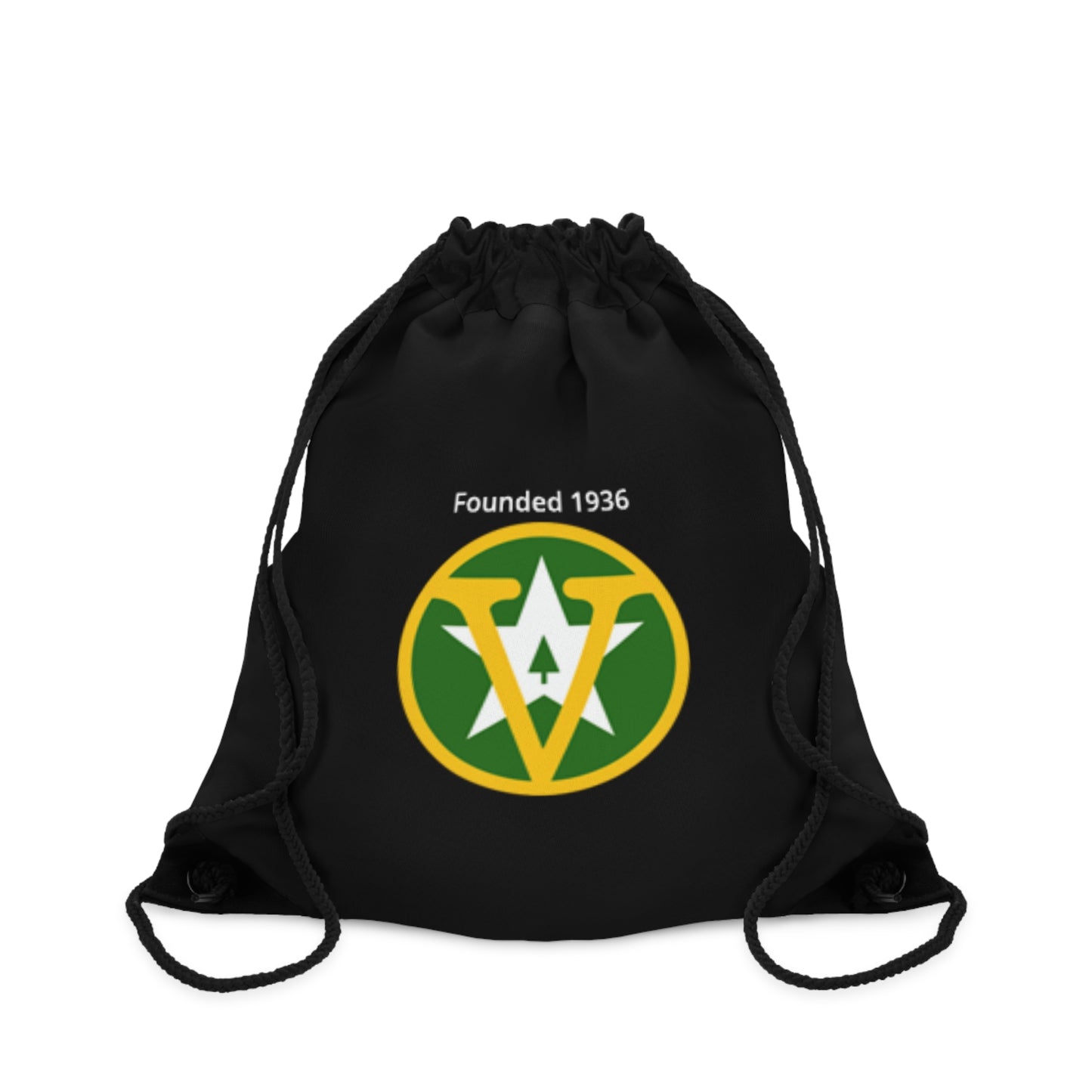 Drawstring Bag - Founded 1936 Vintage Sports Logo Gym Sack