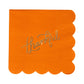 “Grateful Sips” 🍂 Foil Thankful Cocktail Napkins