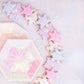 Frozen birthday snowflake plates with pastel design and sparkle