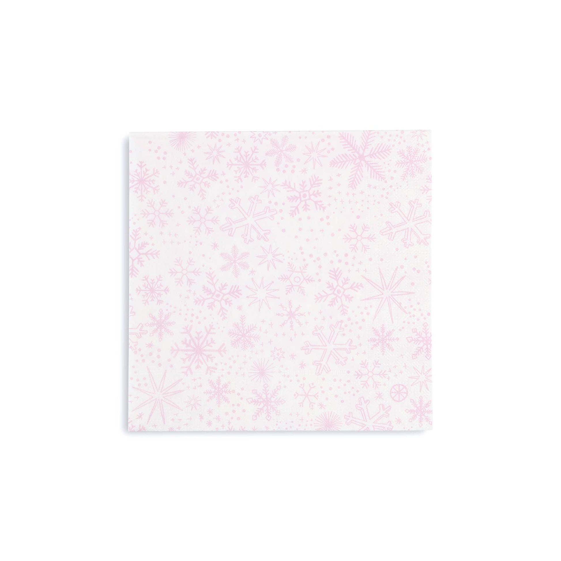Pale lilac snowflake napkins, pack of 16, perfect for winter and Frozen parties