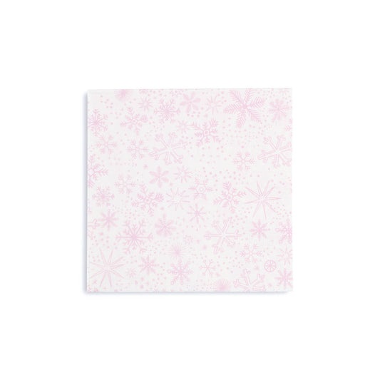 Pale lilac snowflake napkins, pack of 16, perfect for winter and Frozen parties
