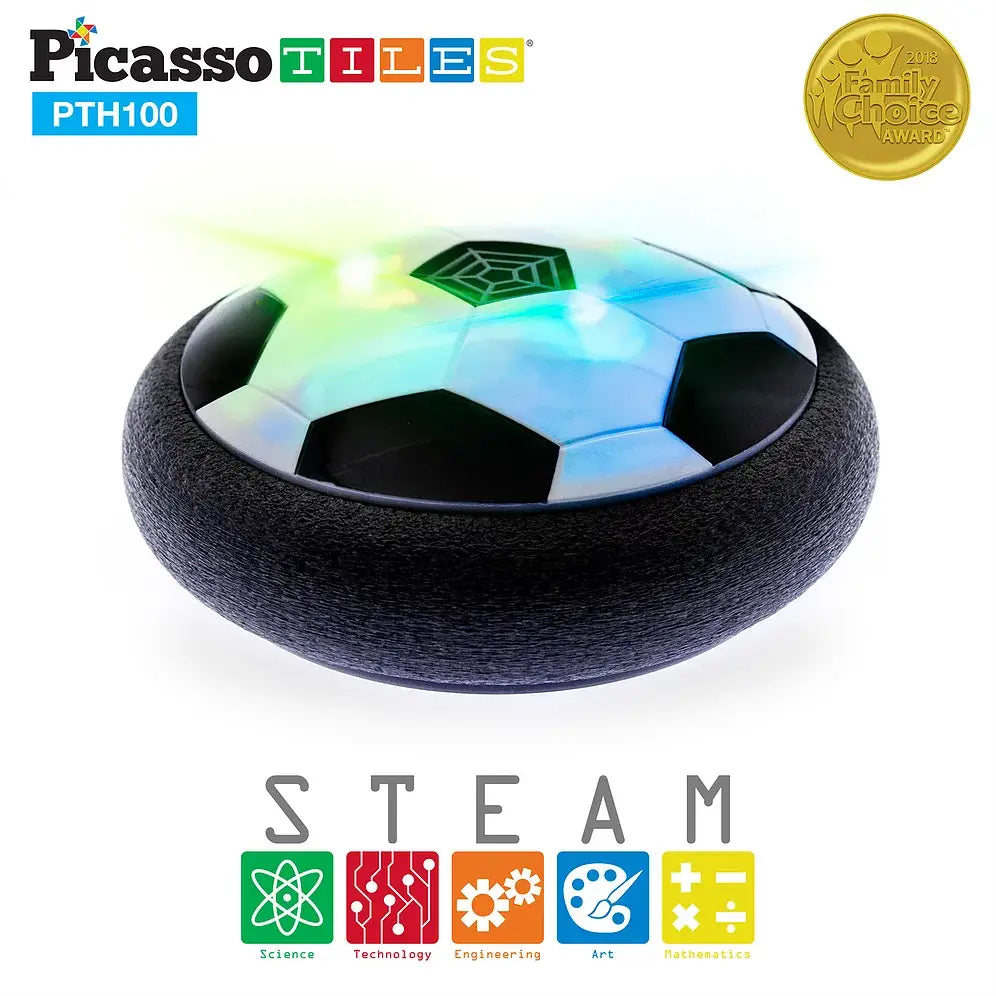 PicassoTiles LED hover soccer ball for indoor play