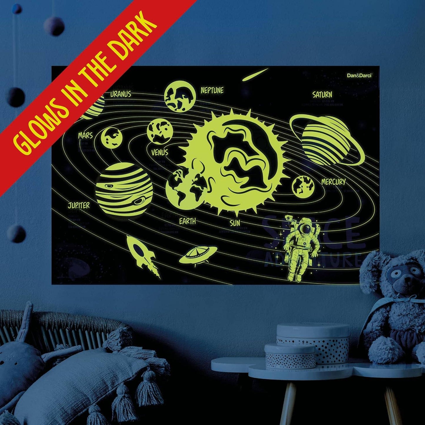 "After Hours" 🌌 Glow-in-the-Dark 100-Piece Galaxy Puzzle by Dan&Darci