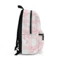 Pink Gingham Bunny Backpack — Personalized Kids School Bag with Bow & Heart Pattern