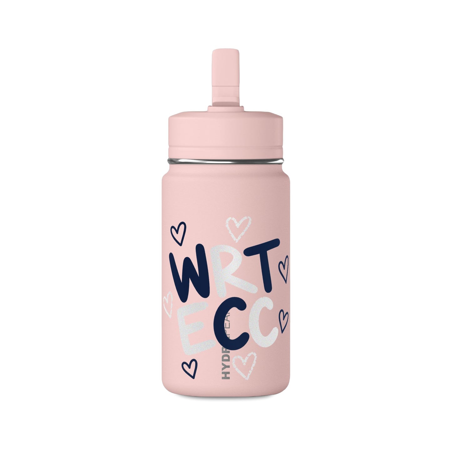 WRT ECC “Marker Script & Doodle Hearts” Kids Water Bottle (14oz)