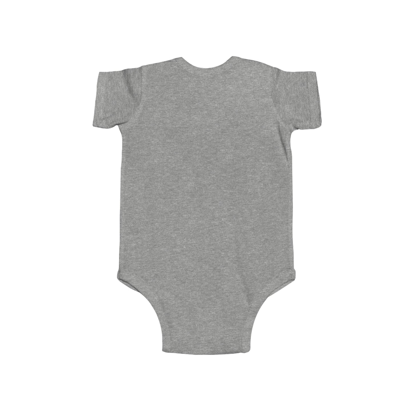 Trendy Cowboy Ghost Trick or Treat baby onesie featuring a cute ghost in a cowboy outfit holding a candy bag. Made from 100% combed ringspun cotton, this short-sleeved bodysuit is comfortable, lightweight, and perfect for baby boys or girls aged 6M-24M.