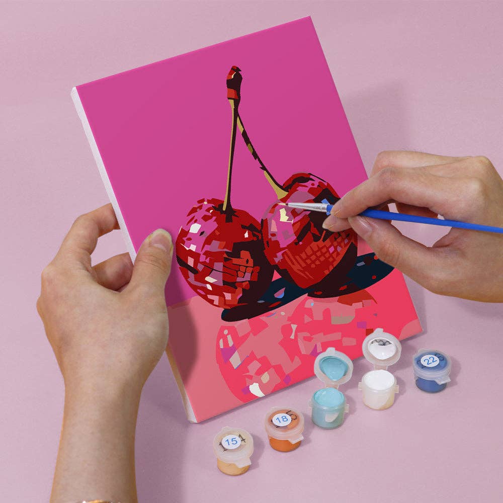 "Fruity Disco" 🍓 Mini Paint-by-Numbers 6-Pack by Paint Your Numbers