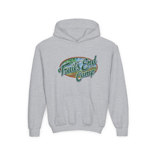 "Retro Trails" 🌲 Trail's End Camp Hoodie — Retro Logo Sweatshirt