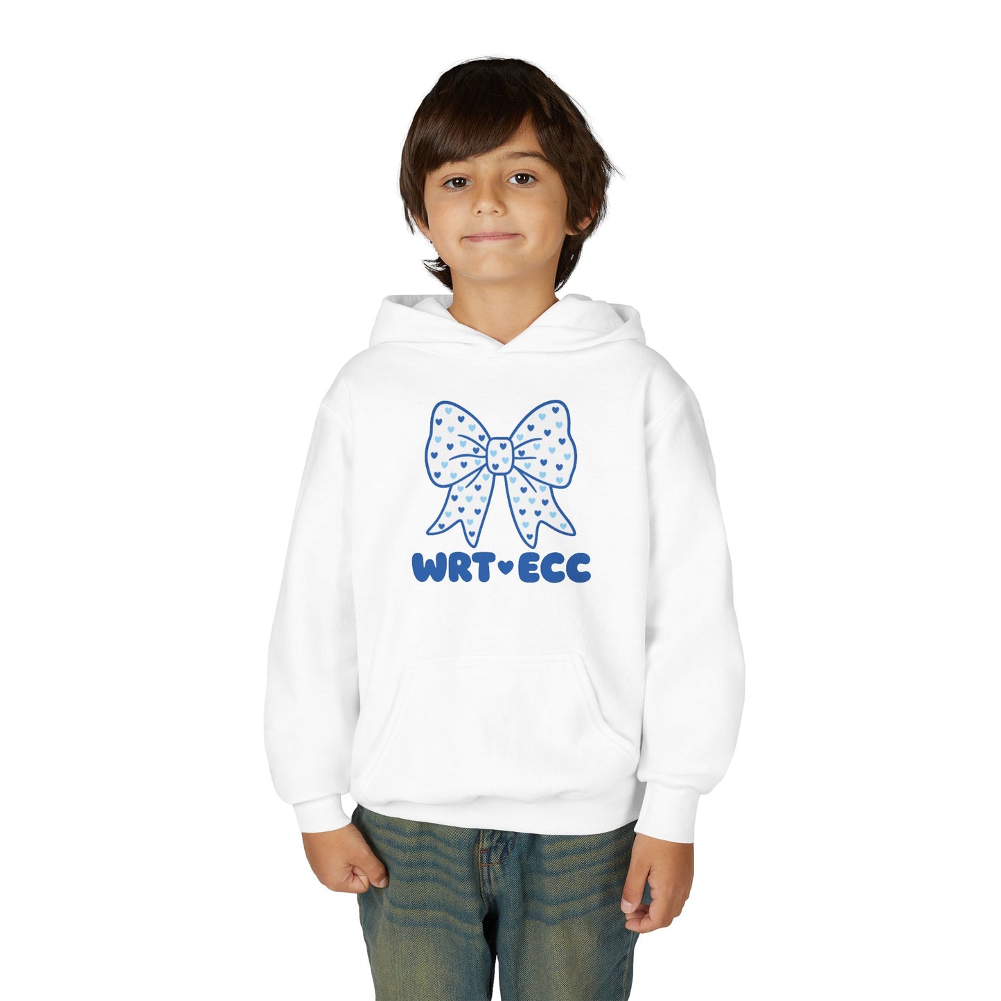 “Heart on Her Sleeve” 🎀 Heart-Filled Statement Bow WRT ECC Kids Hoodie by CGO