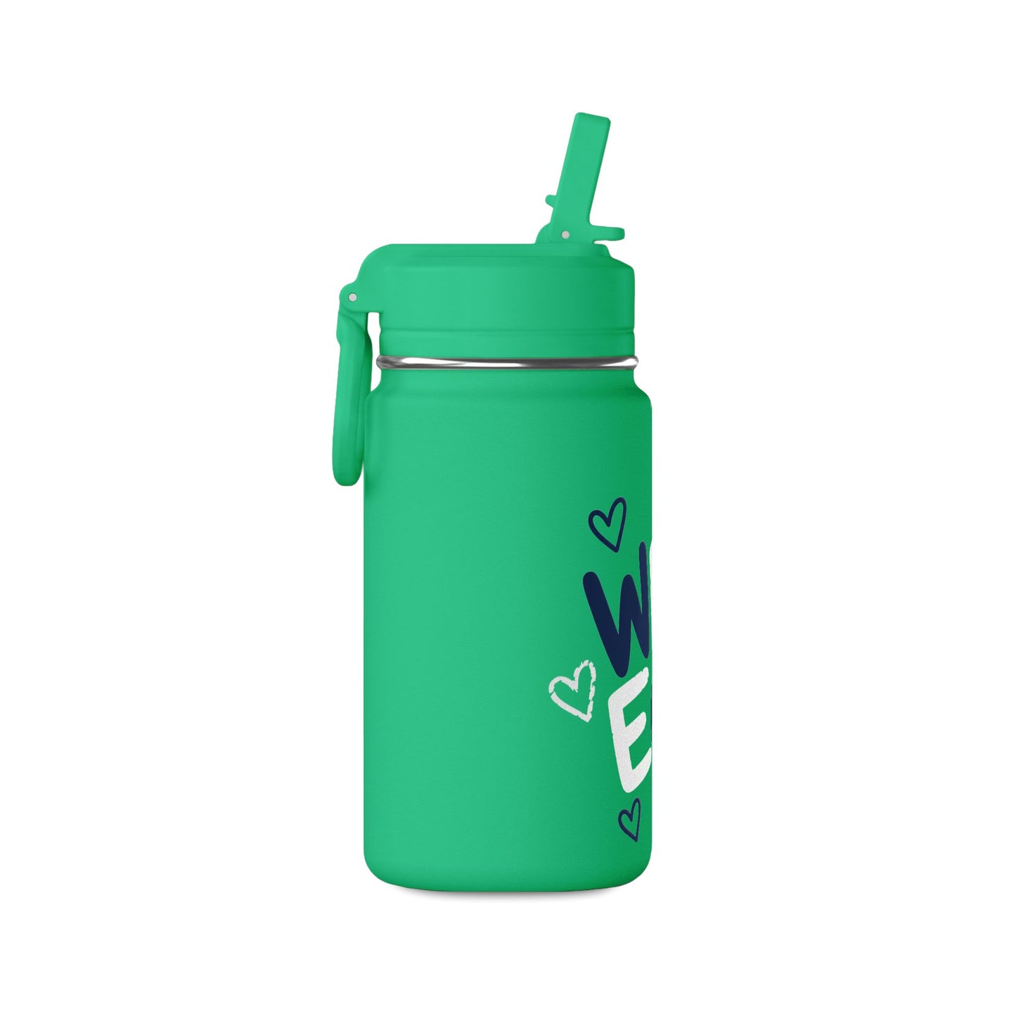 WRT ECC “Marker Script & Doodle Hearts” Kids Water Bottle (14oz)