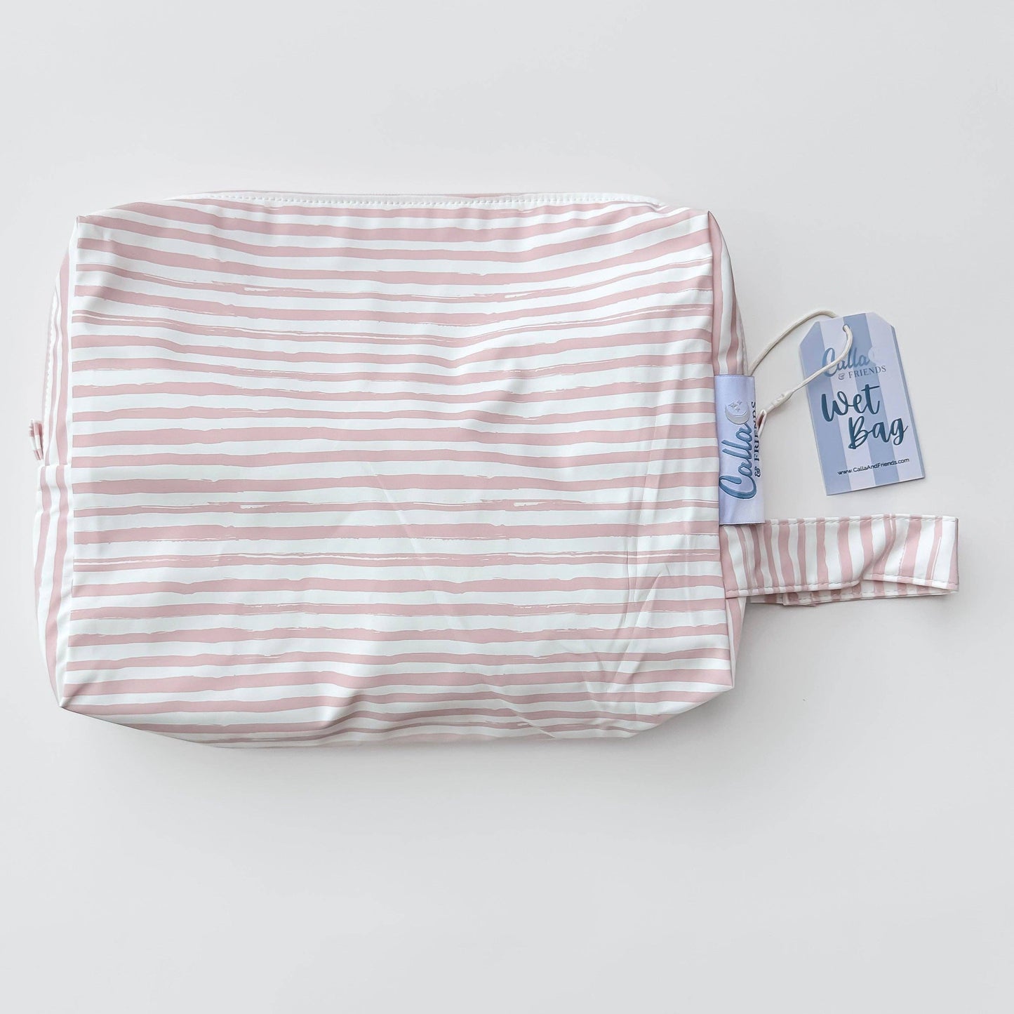 "Everything Wet" 💦 Brush Stripes Blue Wet Bag by Calla & Friends