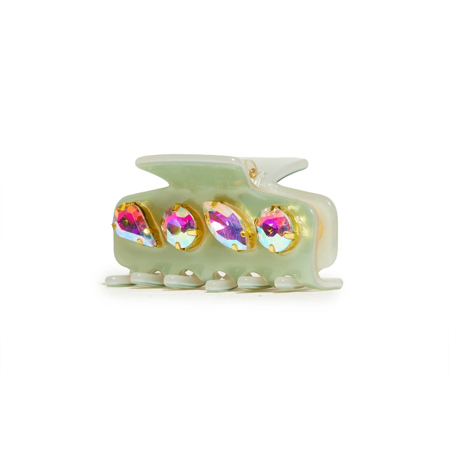 “Green with Envy Claw Clip” 💚
Sage Swirl Mini Claw Clip by Lele Sadoughi