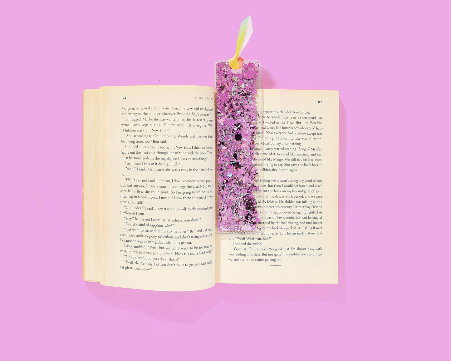 “Bookworm Vibes” 📚 Purple Confetti Tie-Dye Bookmark by Taylor Elliott Designs