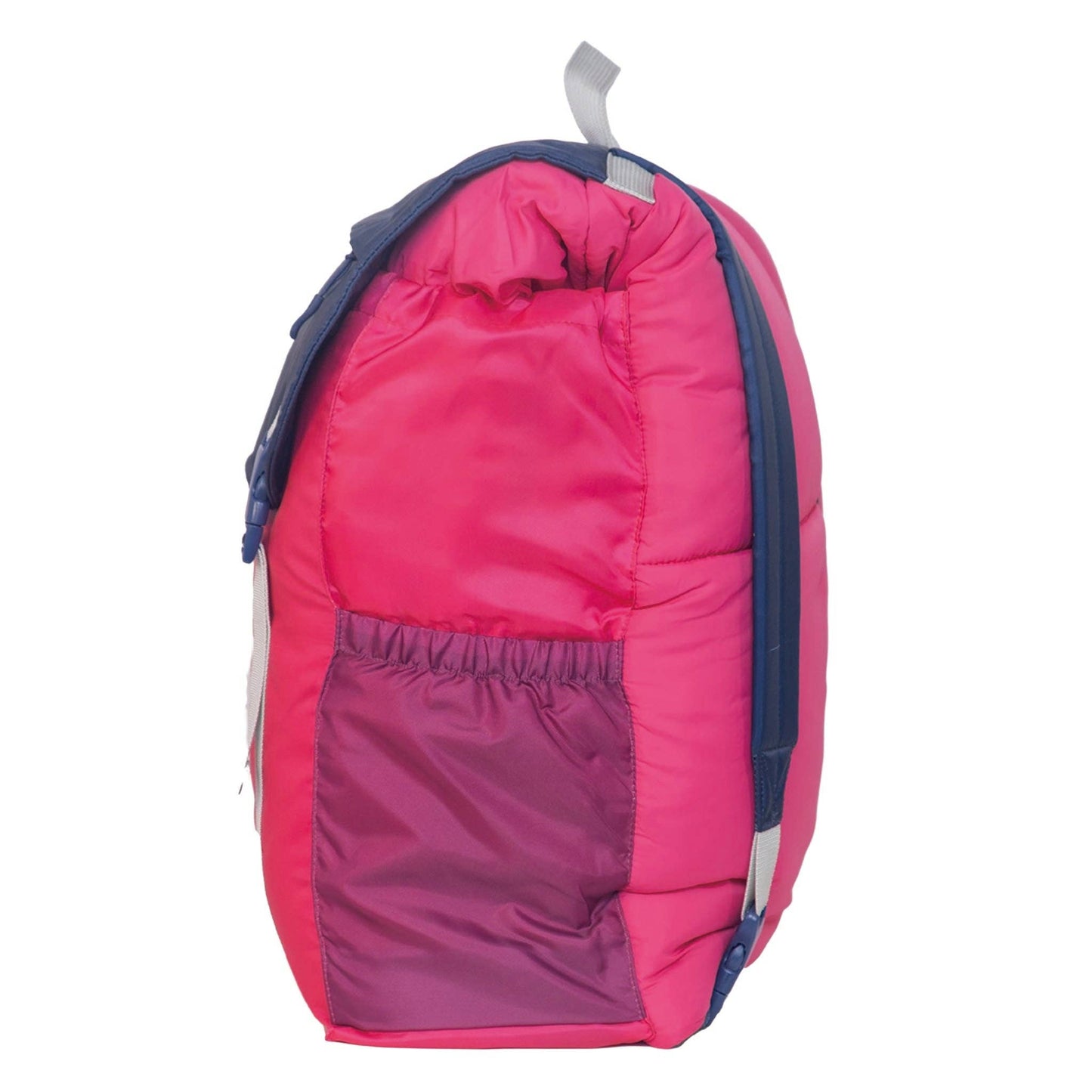 "Pack & Snooze" 🎒 Mimish Sleep-N-Pack Sleeping Bag — Raspberry Sorbet, Navy & Winterberry (Big Kid)