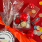 Delight in our Firetruck Themed candy favor, perfect for birthdays and firehouse play dates. This magical treat comes in a perfectly sized square plastic box filled with chocolate 'kisses' themed with firetruck labels. Each box is wrapped in cellophane and can include a thank you label. Explore more candy container options. Ideal for fire truck, firefighter, and tractor-themed parties, ensuring a delicious and fun addition to your celebration.