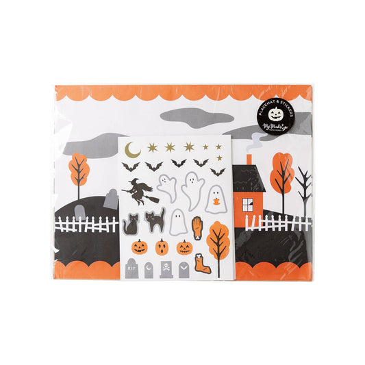 “Place & Trace” 🎃 Halloween Placemat with Stickers