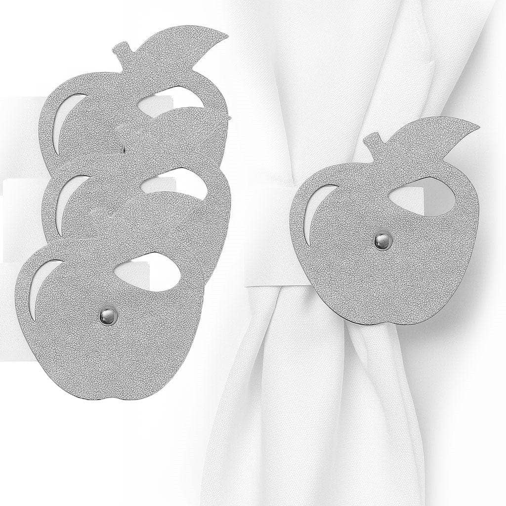 Leather Apple Napkin Wraps: Gold