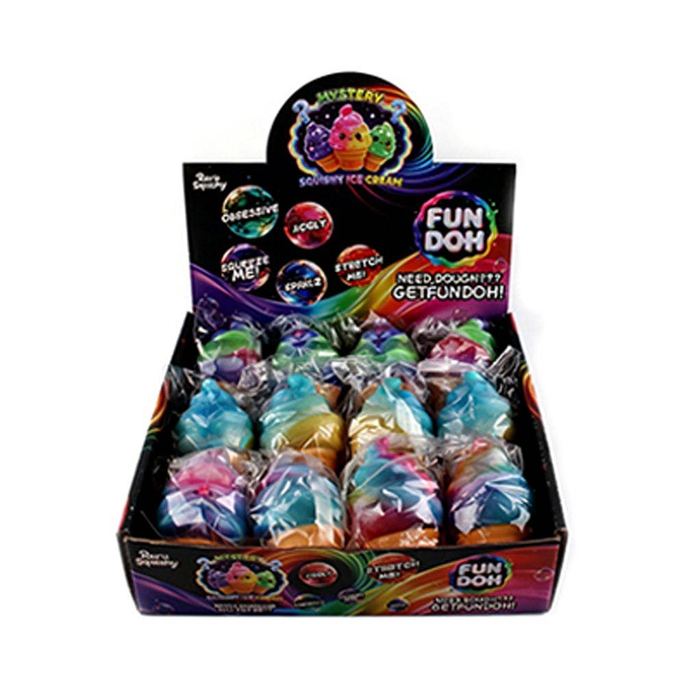 "Cone Zone" 🍦 Rainbow Ice Cream Cone Squishy Stress Toys (Pack of 12) by Madeline Love